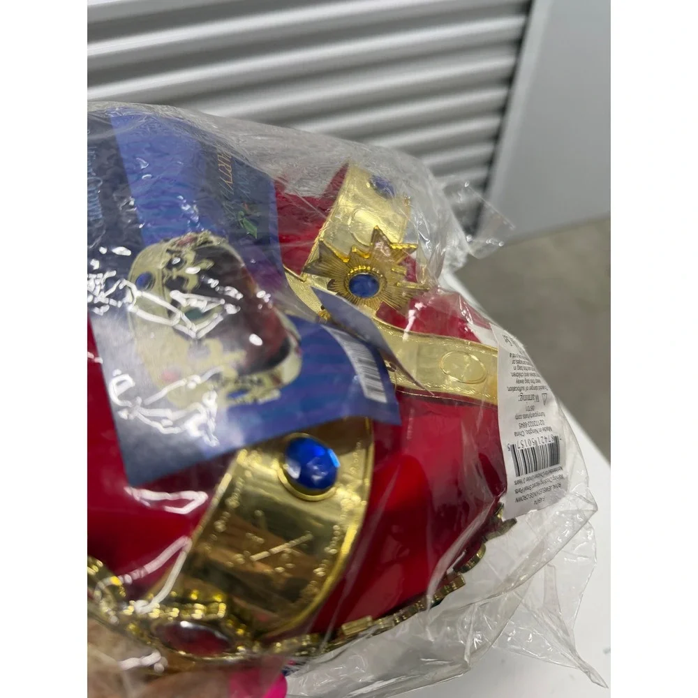 Funny Party Hats Royal King Crown Gold Jeweled Costume Accessory Halloween